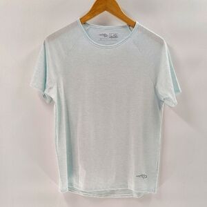 Reel Life Green Slub Tee Size Large Short Sleeve Stretch Unisex